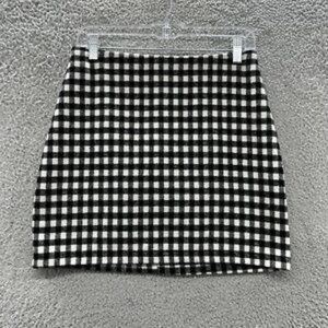 Primark Skirt Women's 4 Black & White Checkered Tube Skirt Ladies 4